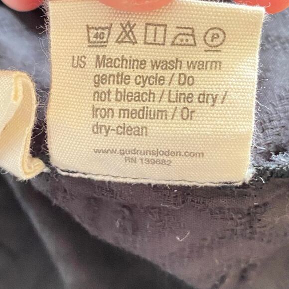 GUDRUN SJODEN Organic Cotton Woven Geometric Pockets Midi Dress in Black - Small - Picture 10 of 13